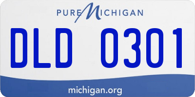 MI license plate DLD0301