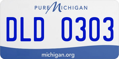 MI license plate DLD0303
