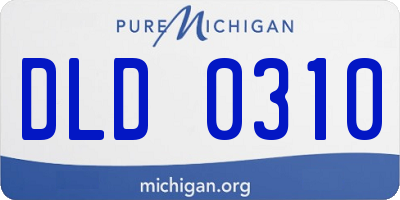 MI license plate DLD0310