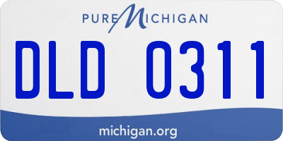 MI license plate DLD0311