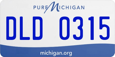MI license plate DLD0315