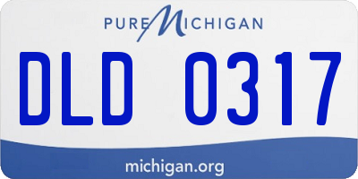 MI license plate DLD0317