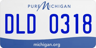 MI license plate DLD0318