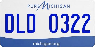 MI license plate DLD0322