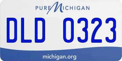 MI license plate DLD0323