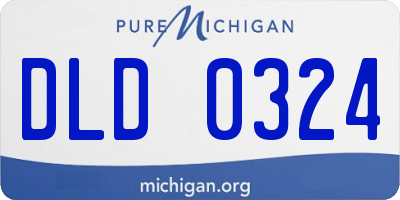MI license plate DLD0324