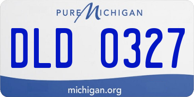 MI license plate DLD0327