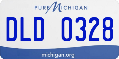 MI license plate DLD0328