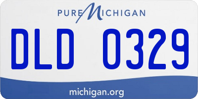 MI license plate DLD0329