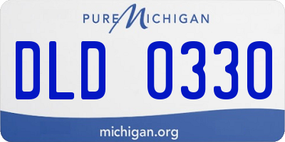 MI license plate DLD0330