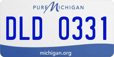 MI license plate DLD0331