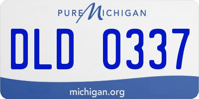 MI license plate DLD0337