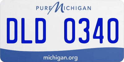 MI license plate DLD0340