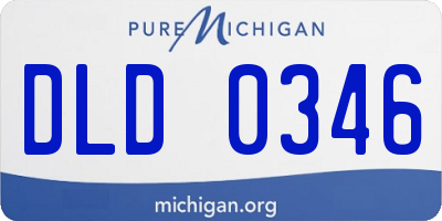 MI license plate DLD0346