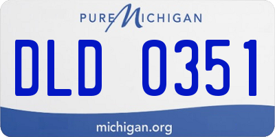 MI license plate DLD0351