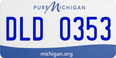 MI license plate DLD0353