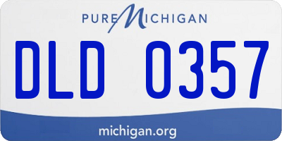 MI license plate DLD0357