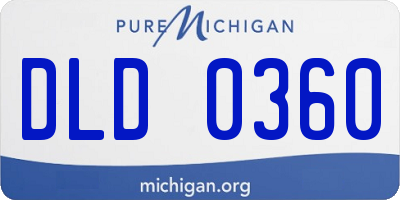 MI license plate DLD0360