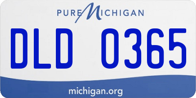 MI license plate DLD0365