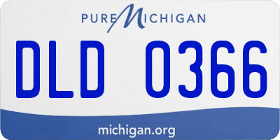 MI license plate DLD0366
