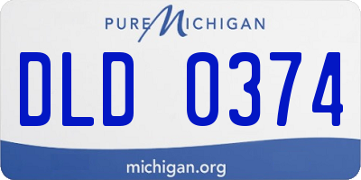MI license plate DLD0374