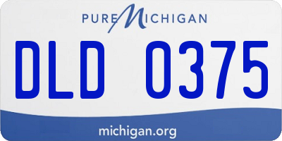 MI license plate DLD0375