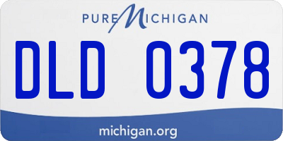 MI license plate DLD0378