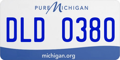 MI license plate DLD0380