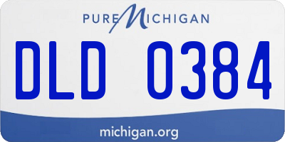 MI license plate DLD0384