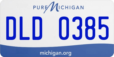 MI license plate DLD0385