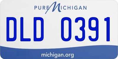 MI license plate DLD0391