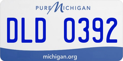 MI license plate DLD0392