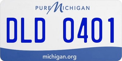 MI license plate DLD0401