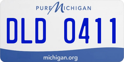 MI license plate DLD0411