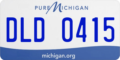 MI license plate DLD0415