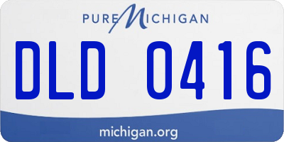 MI license plate DLD0416