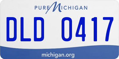 MI license plate DLD0417