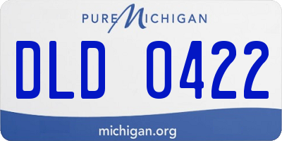 MI license plate DLD0422