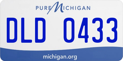 MI license plate DLD0433