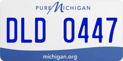 MI license plate DLD0447