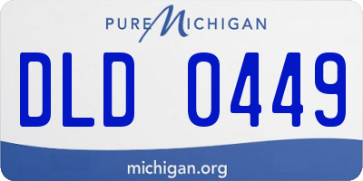 MI license plate DLD0449