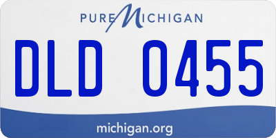 MI license plate DLD0455
