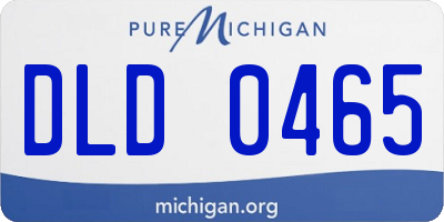 MI license plate DLD0465