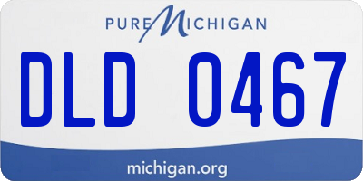 MI license plate DLD0467