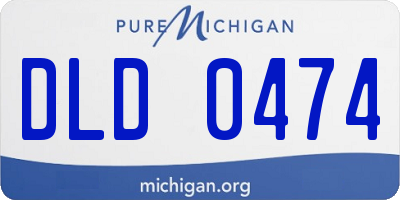 MI license plate DLD0474