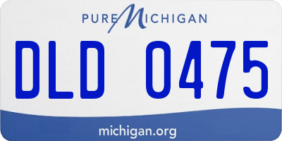 MI license plate DLD0475