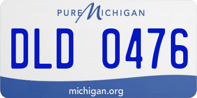 MI license plate DLD0476