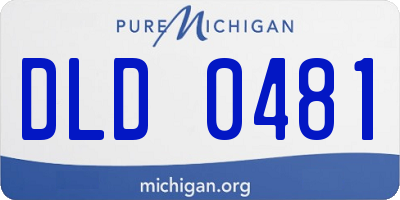 MI license plate DLD0481
