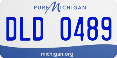 MI license plate DLD0489