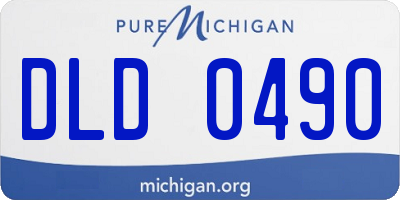 MI license plate DLD0490